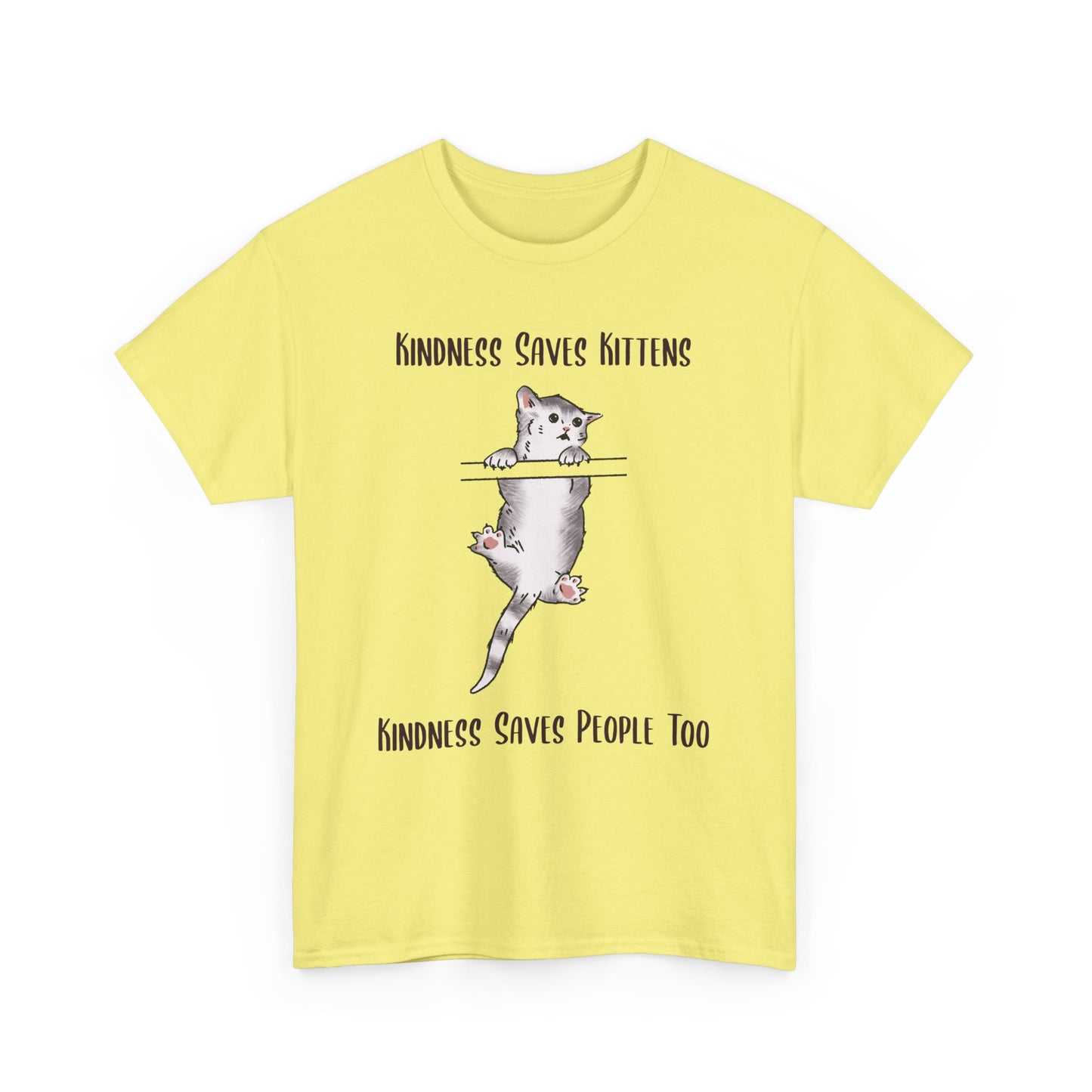 Kindness Saves Kittens Unisex Heavy Cotton Tee