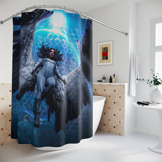 Dawn - Shower Curtain - Ethereal Bathroom Decor, Sci-Fi Shower Curtain, Cosmic Home Accent, Unique Gift for fans