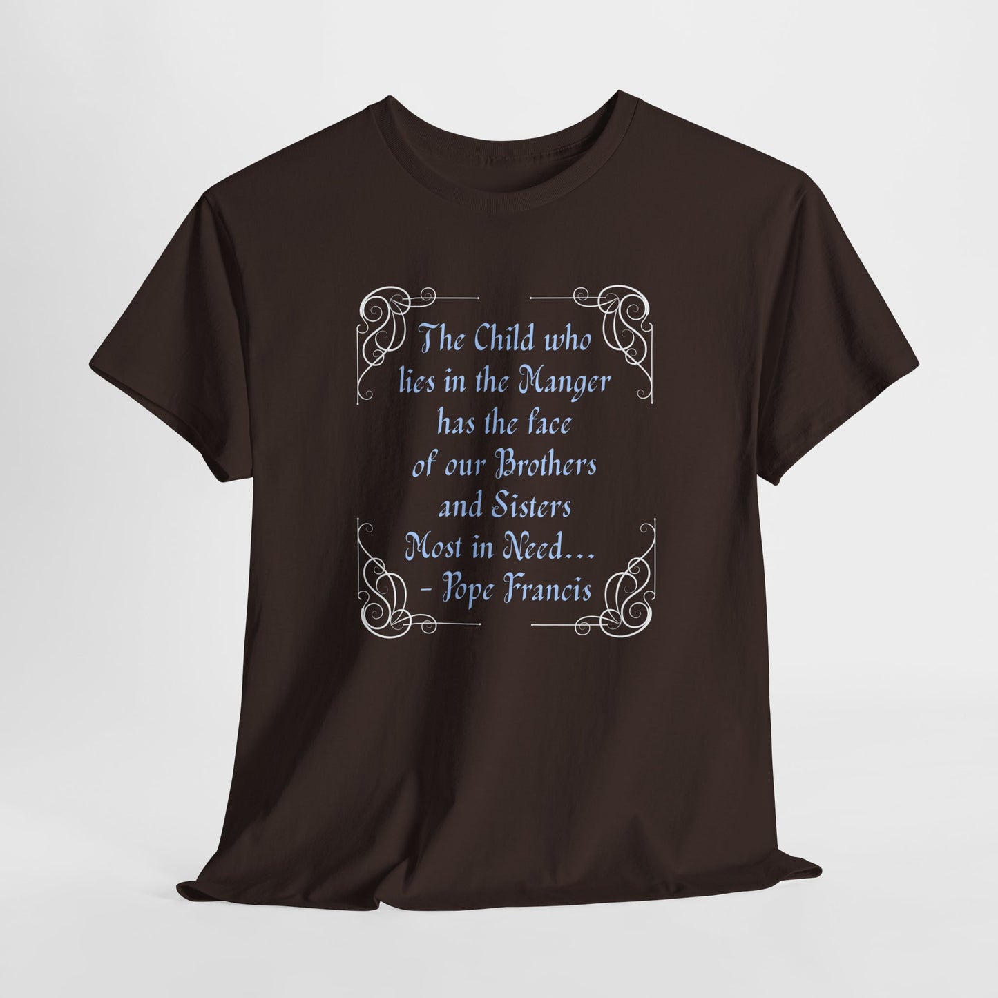 Inspiring Unisex Heavy Cotton Tee - Pope Francis Quote on Compassion