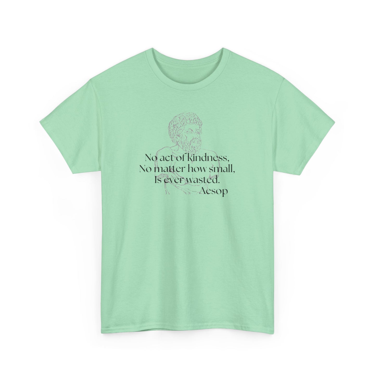 Inspirational Aesop Quote Unisex Heavy Cotton Tee - Kindness Matters