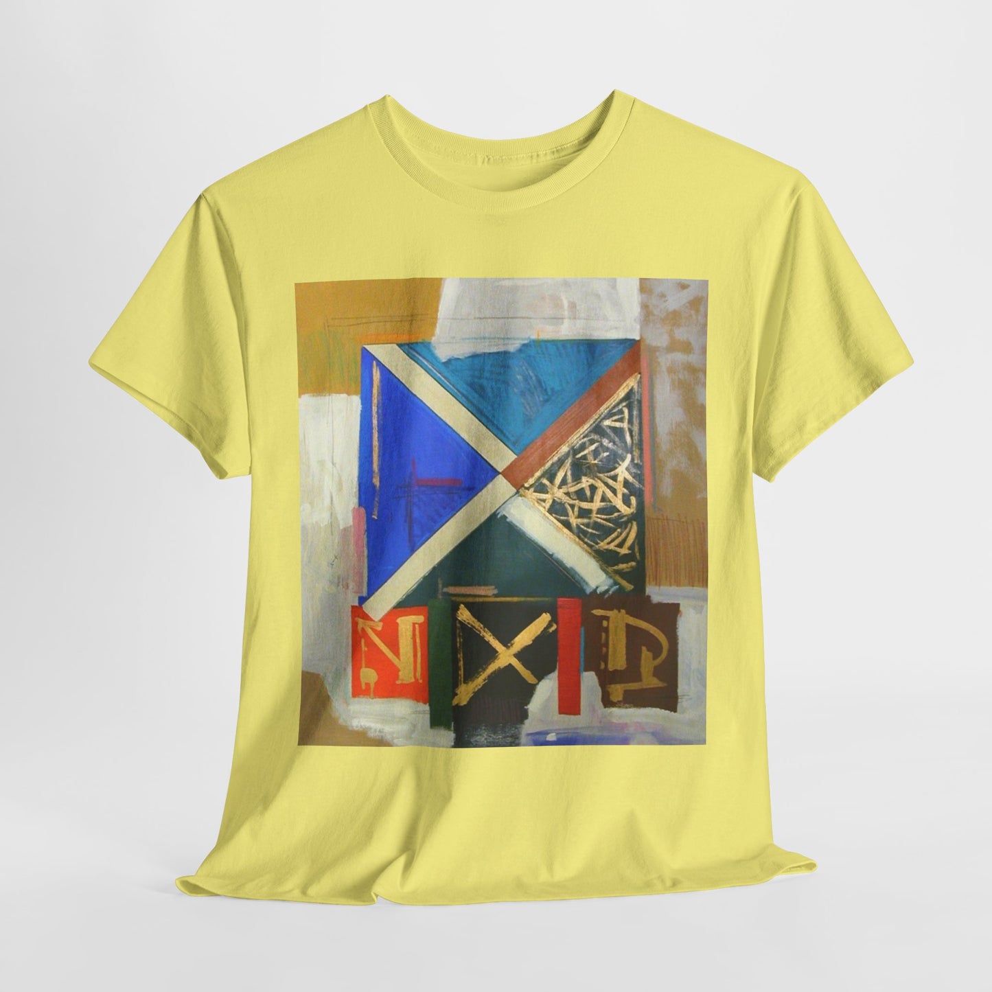 Artistic Unisex Heavy Cotton Tee - Modern Abstract Design