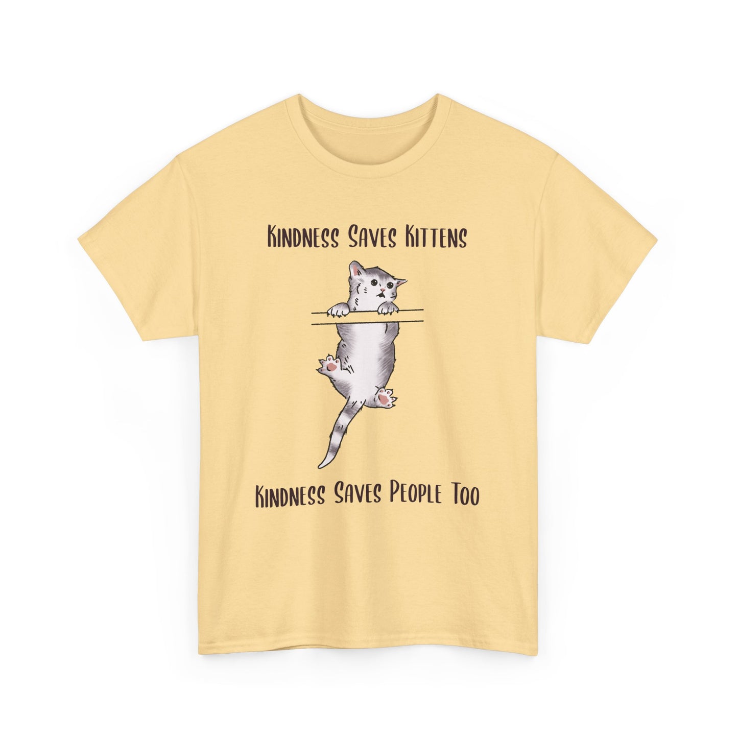 Kindness Saves Kittens Unisex Heavy Cotton Tee