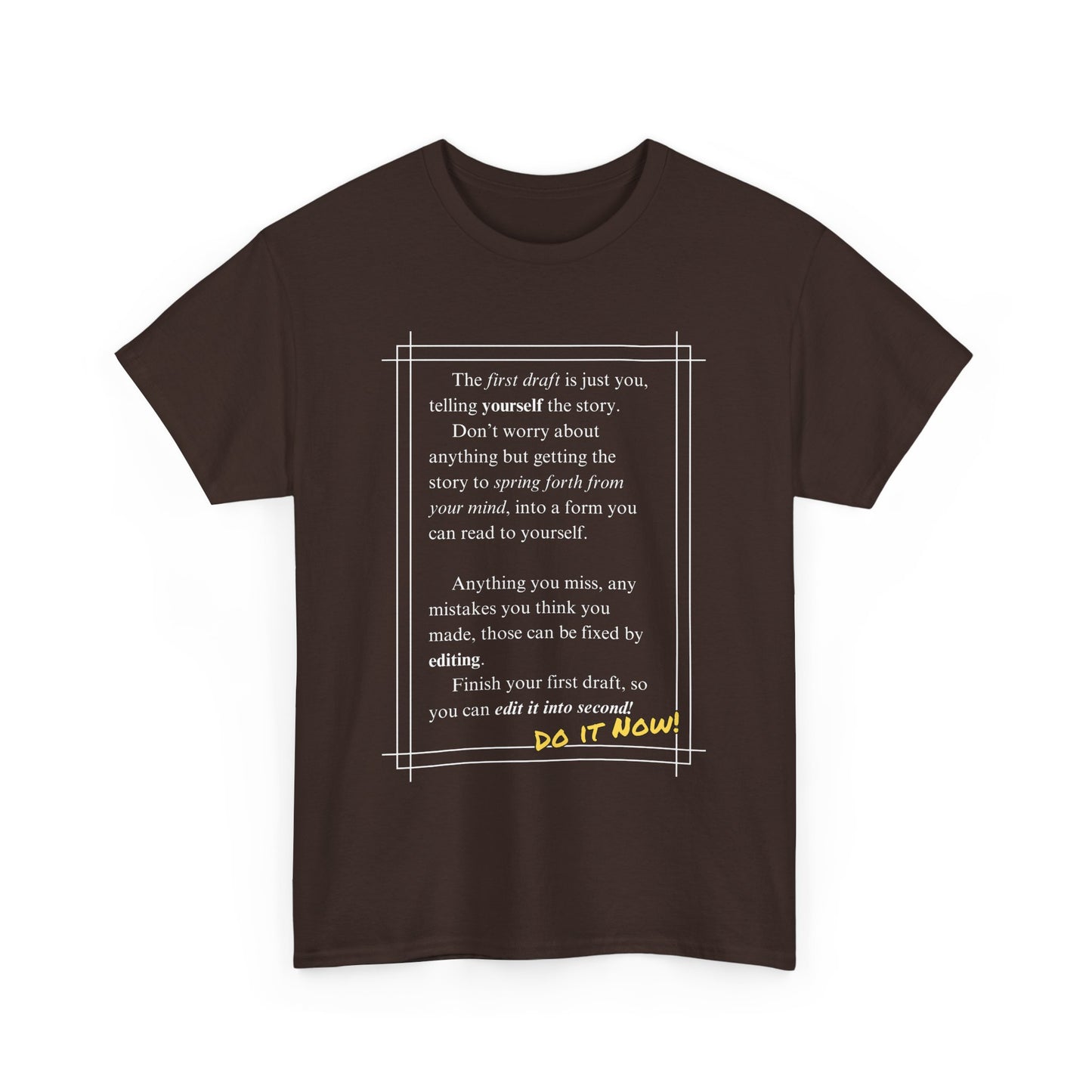 Inspirational Unisex Heavy Cotton Tee – "Do It Now!" Motivational T-Shirt