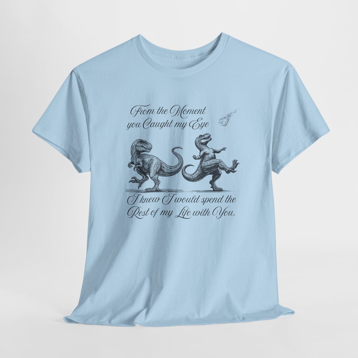 Romantic Dinosaur Graphic Tee - Perfect for Couples