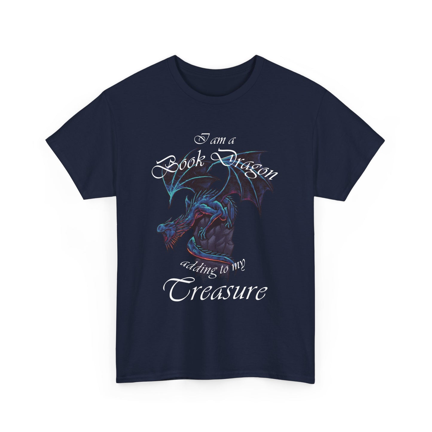 Book Dragon Unisex Cotton Tee - Perfect for Readers and Fantasy Lovers