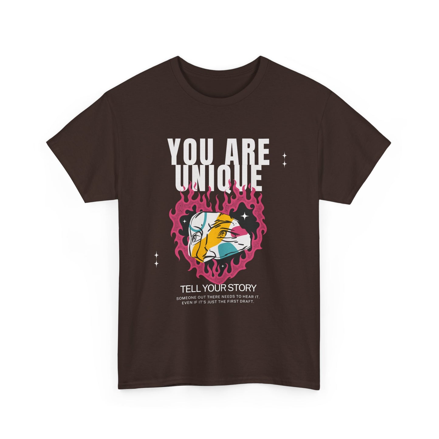 You Are Unique Unisex Heavy Cotton Tee - Empowering Graphic T-Shirt for Self-Expression