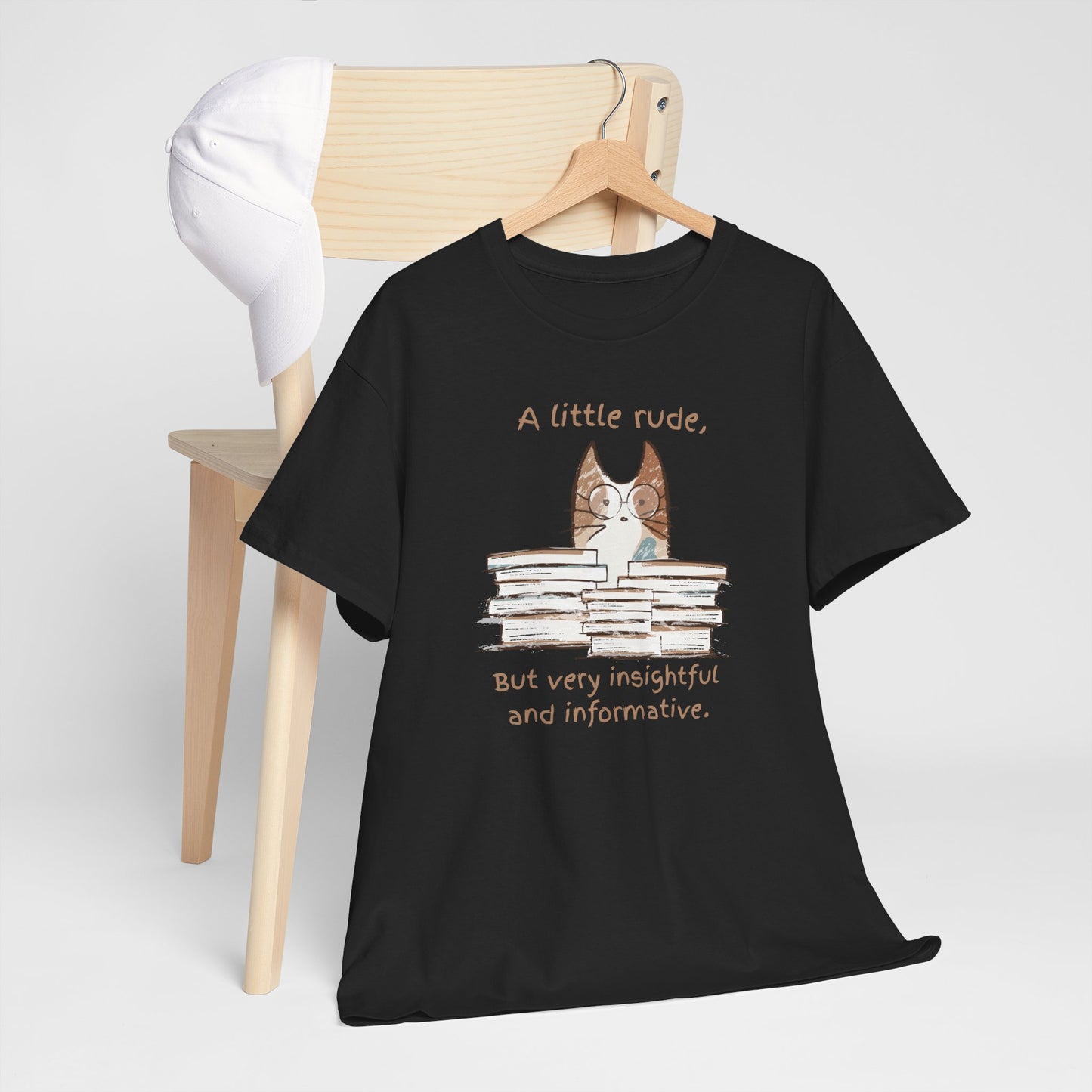 Insightful Rude Quote Tee, Unisex Cotton Tee, Quirky Book Lover Shirt, Funny Gift for Readers, Literary Humor Apparel