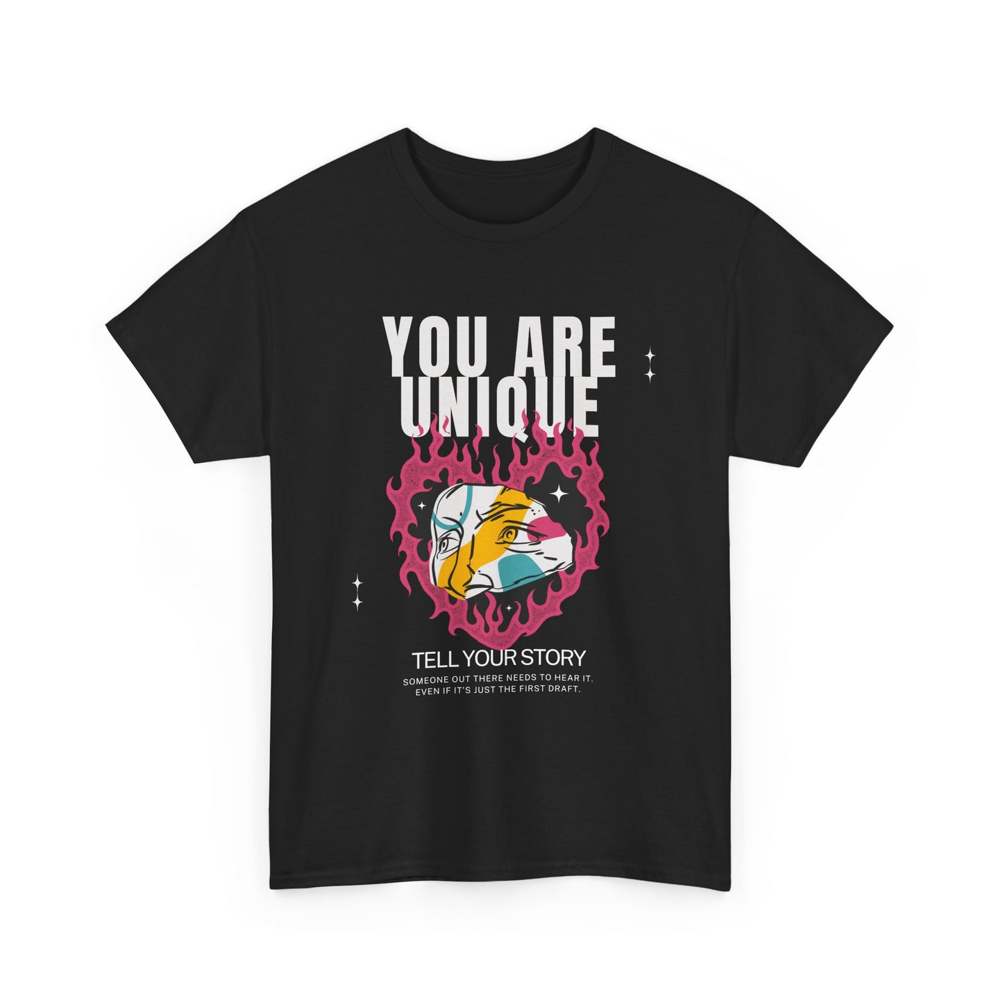 You Are Unique Unisex Heavy Cotton Tee - Empowering Graphic T-Shirt for Self-Expression