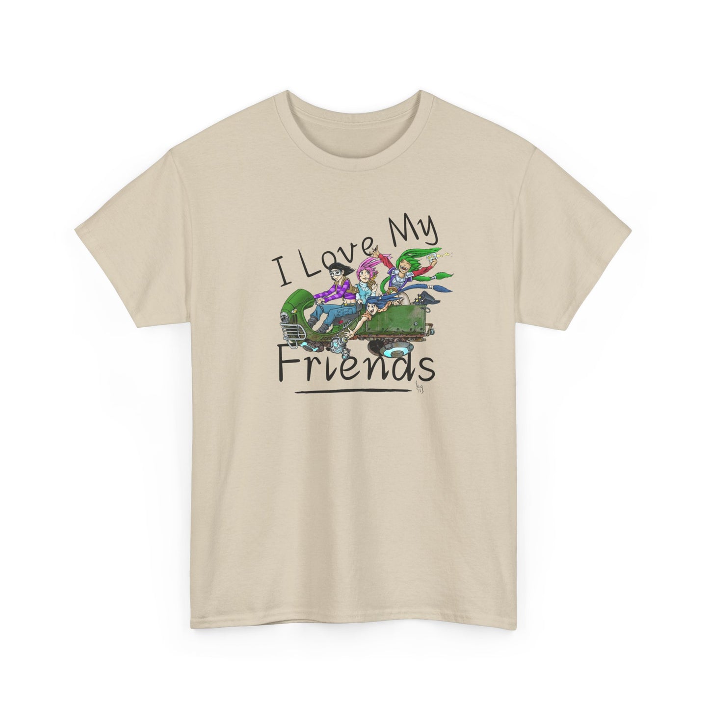 Friends Sci-Fi T-Shirt — "I Love My Friends" Cute Sci-Fi Graphic Tee